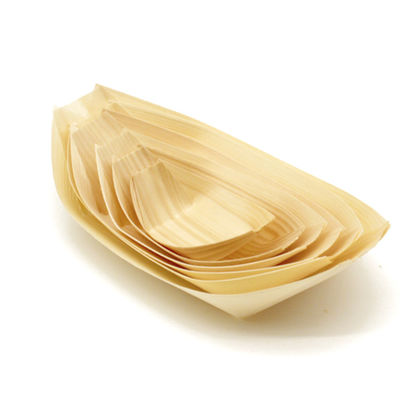 2.5-15 Inch Pine Biodegradable Disposable Tableware Cardboard Serving Boats